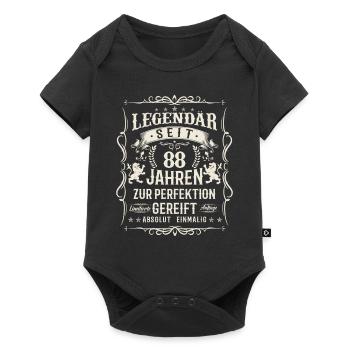 Vintage Geburtstagsgeschenk 88 Jahren - Baby Premium Kurzarmbody - Schwarz - Vorne