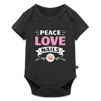 Nail Tech Manucure Technicienne des ongles - Body à manches courtes Premium Bébé - noir - Devant