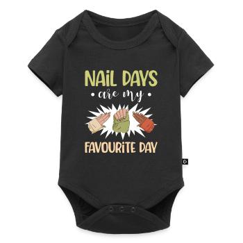 Nail Tech Manucure Technicienne des ongles - Body à manches courtes Premium Bébé - noir - Devant