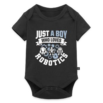 Hommes Droid Builder Build Robot juste un garçon qui aime - Body à manches courtes Premium Bébé - noir - Devant