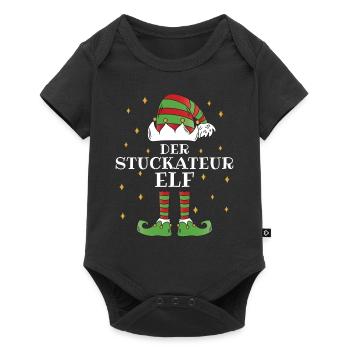 Der Stuckateur Elf - Familien Weihnachtsoutfit - Baby Premium Kurzarmbody - Schwarz - Vorne