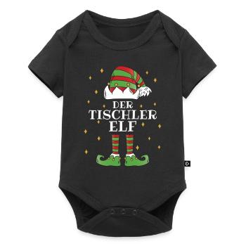Der Tischler Elf - Familien Weihnachtsoutfit - Baby Premium Kurzarmbody - Schwarz - Vorne
