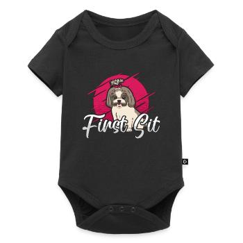 Service Dog Trainer First Sit Pet School Trainer - Baby Premium short-sleeve bodysuit - black - Front