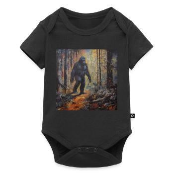 Peinture Art Sasquatch Actes graphiques drôles - Body à manches courtes Premium Bébé - noir - Devant