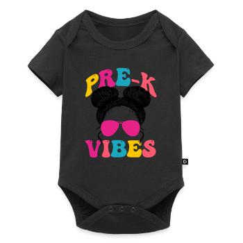 Pre-K Vibes Kindergarten Team Retro Jour 1 - Body à manches courtes Premium Bébé - noir - Devant