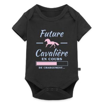 future cavalière - spécial maternité - Body à manches courtes Premium Bébé - noir - Devant