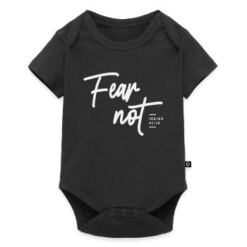 Fear Not Isaiah 41:10 Bible Verse Christian - Baby Premium short-sleeve bodysuit - black - Front