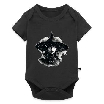 Witch's head in black and white, Halloween - Baby Premium short-sleeve bodysuit - black - Front