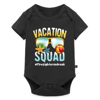 Escouade de vacances des pompiers #Firefighteronbreak - Body à manches courtes Premium Bébé - noir - Devant