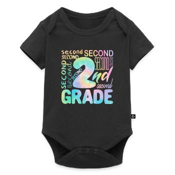 Tie Dye 2nd Grade Second Typography Team Student - Baby Premium short-sleeve bodysuit - black - Front