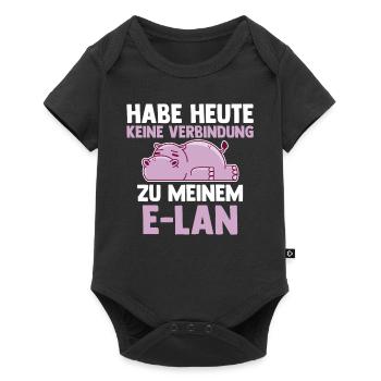 Flusspferd Habe Heute Keine Verbindung Zu Meinem E - Baby Premium Kurzarmbody - Schwarz - Vorne