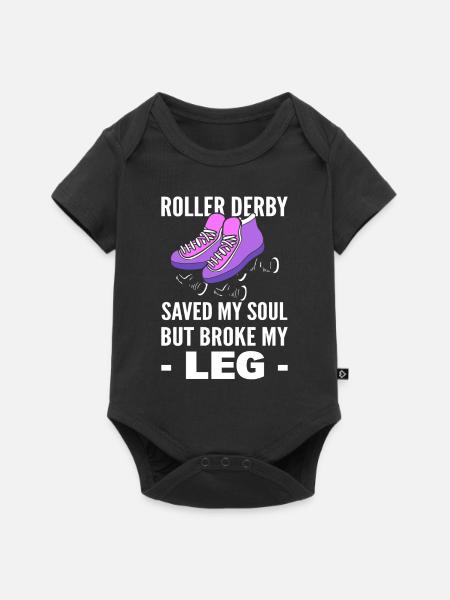 Roller Derby Skates Skater - Baby Premium Kurzarmbody - Schwarz