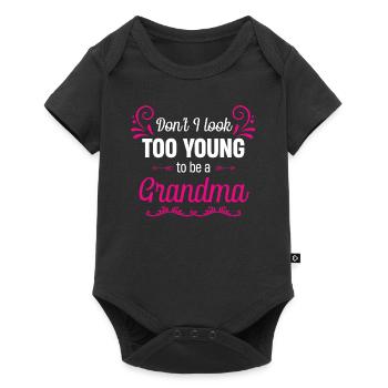 Est-ce que je n’ai pas l’air trop jeune pour être grand-mère? - Body à manches courtes Premium Bébé - noir - Devant