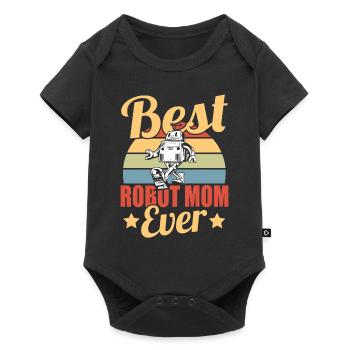 Best Robot Mom Ever Women Robotics Fan Mother Vint - Baby Premium short-sleeve bodysuit - black - Front