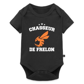 Chasseur de frelon Humour Frelon Asiatique Drôle - Body à manches courtes Premium Bébé - noir - Devant