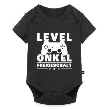 Level Onkel Freigeschalt Du Wirst Onkel - Baby Premium Kurzarmbody - Schwarz - Vorne
