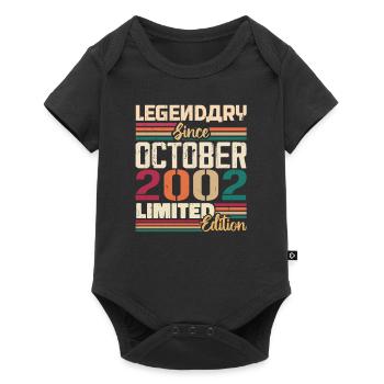 Octobre 2002 Millésime - Cadeau d’anniversaire 2002 - Body à manches courtes Premium Bébé - noir - Devant