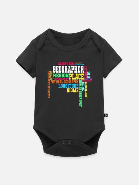 Geographie - Baby Premium Kurzarmbody - Schwarz