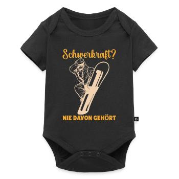 Berge Skipiste Snowboarden Snowboarding - Baby Premium Kurzarmbody - Schwarz - Vorne