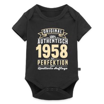 Retro 1958: Vintage Geschenkideen - Baby Premium Kurzarmbody - Schwarz - Vorne