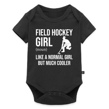 Field Hockey Girl Like A Normal Girl But Much Cool - Baby Premium Kurzarmbody - Schwarz - Vorne