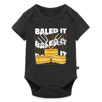 Baled It Landwirtschaft Biobauer Bauer - Baby Premium Kurzarmbody - Schwarz - Vorne
