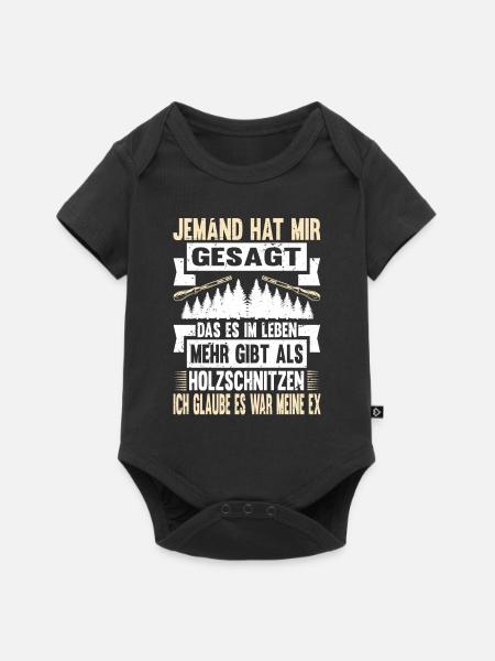 Zimmermann Schreiner Holz - Baby Premium Kurzarmbody - Schwarz