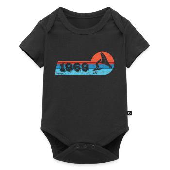 Wingfoil-Surfer Geburtstag Jahrgang 1969 geboren - Baby Premium Kurzarmbody - Schwarz - Vorne