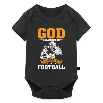 God created me to play American football - Baby Premium short-sleeve bodysuit - black - Front
