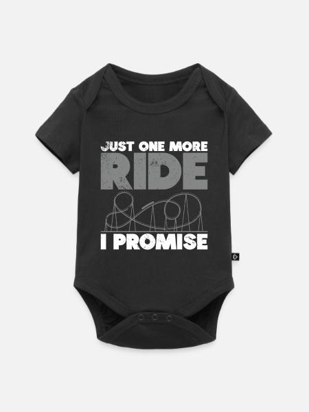 Achterbahnvergnügungspark Achterbahnfahrt - Baby Premium Kurzarmbody - Schwarz