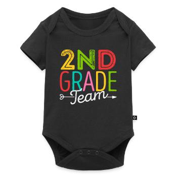 Team of the 2nd class Second teacher student 100. - Baby Premium short-sleeve bodysuit - black - Front