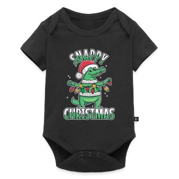 Snappy christmas - Baby Premium short-sleeve bodysuit - black - Front