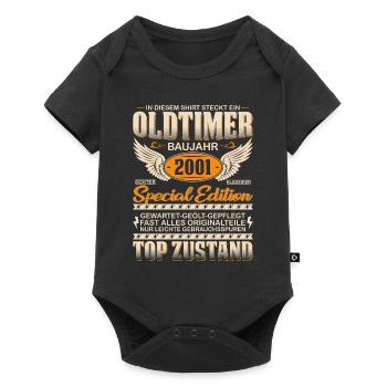 Vintage Geschenke 2001 - Baby Premium Kurzarmbody - Schwarz - Vorne
