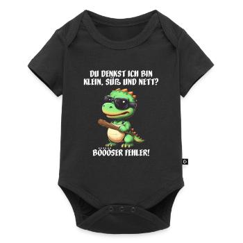 Du denkst ich bin klein süß nett böser Fehler - Baby Premium Kurzarmbody - Schwarz - Vorne
