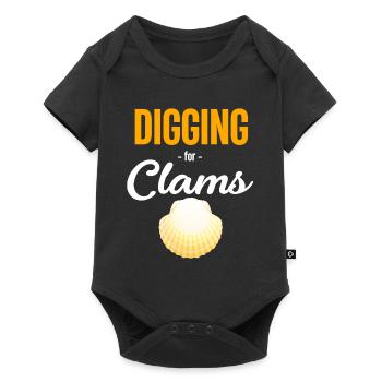 digging for mussels, oysters, mussels, - Baby Premium short-sleeve bodysuit - black - Front