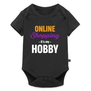 Les achats en ligne à domicile sont mon passe-temps - Body à manches courtes Premium Bébé - noir - Devant