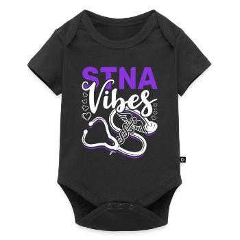 Geriatric Care Assistant Vibes Nursing Assistant - Baby Premium short-sleeve bodysuit - black - Front