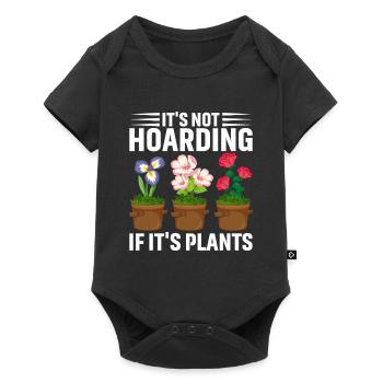 No hoarding when it comes to plants - Baby Premium short-sleeve bodysuit - black - Front