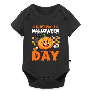 Every Day Is Halloween Day - Halloween Funny Pumpk - Baby Premium short-sleeve bodysuit - black - Front