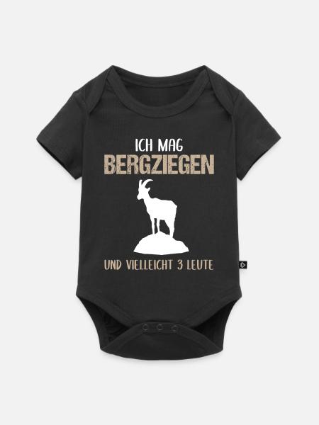 Bergziegenfreund - Baby Premium Kurzarmbody - Schwarz