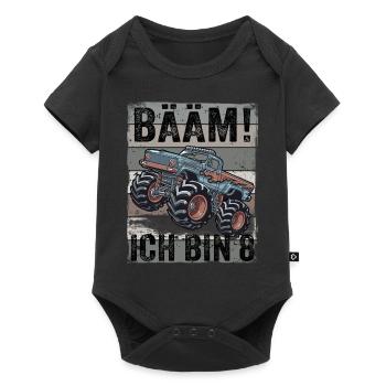 8 Jahre Jungen 8. Geburtstag Geschenk Acht - Baby Premium Kurzarmbody - Schwarz - Vorne
