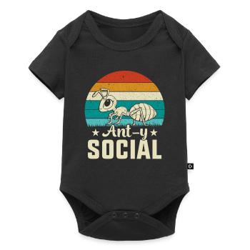 Ant-y social - Baby Premium short-sleeve bodysuit - black - Front