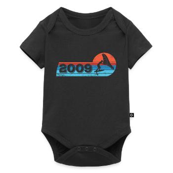 Wingfoil Surfer Anniversaire Millésime 2009 Né - Body à manches courtes Premium Bébé - noir - Devant