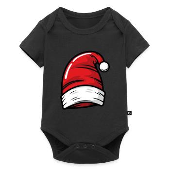Chapeau de Noël Bonnet de Noël - Body à manches courtes Premium Bébé - noir - Devant