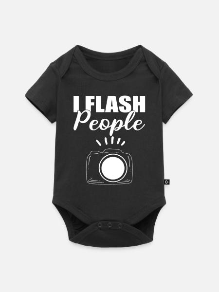 I Flash People Hochzeitsfotograf - Baby Premium Kurzarmbody - Schwarz