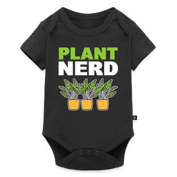 Plant Nerd Ökologe - Baby Premium Kurzarmbody - Schwarz - Vorne