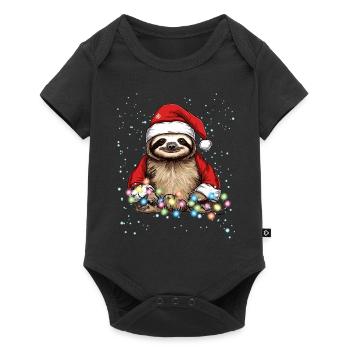 Funny Sloth Christmas Design - Sloth Christmas - Baby Premium short-sleeve bodysuit - black - Front