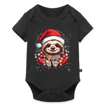 Chill Sloth Christmas Art - Sloth Christmas Pajama - Baby Premium short-sleeve bodysuit - black - Front