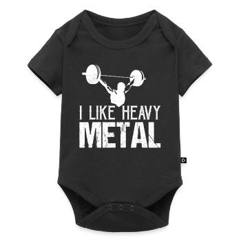 I Like Heavy Metal Weight Lifting Workout Training - Baby Premium short-sleeve bodysuit - black - Front