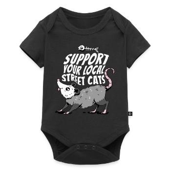 Opossum Possum Animal - Baby Premium short-sleeve bodysuit - black - Front